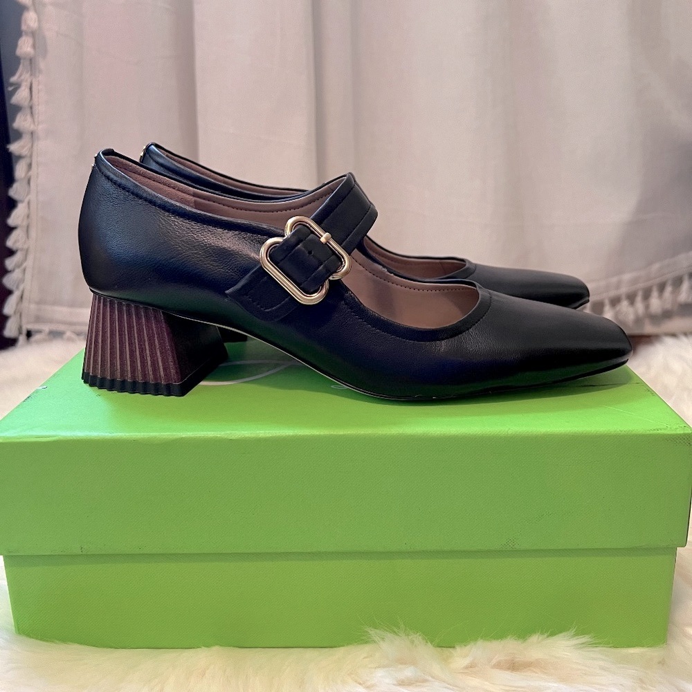 Sam Edelman Black Leather Mary Janes Size 7.5